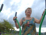 Para a aposentada urea Sant'Anna Silveira, 63 anos, o melhor lugar do Parque  a academia a cu aberto. 