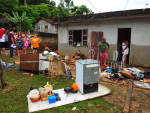 Chuva forte do final de semana alagou casas no Bairro Fazendinha em Itaja.