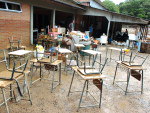 Enxurrada em Pomerode, escola de ensino fundamental Testo Central Alto