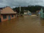 Cheias em Rio dos Cedros, Av. Tiradentes no centro