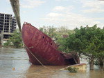 Vapor Blumenau I, destrudo aps enchente, em outubro de 2001