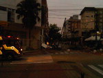 Primeira imagem externa da exploso, que ocorreu por volta das 6h. 