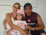 Familia linda sempre unida: Luiz Fernando, Larissa e a mmae Daniela.