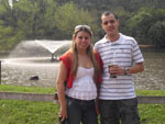 Bruna e Jonas no parque zoolgico de Sapucaia.