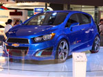 Aveo RS Concept, da Chevrolet,  um hatchback esportivo de linhas agressivas imaginado para o pblico jovem