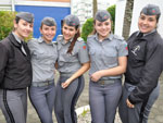 Izadora Corra, Fernanda Santoro, Chayenne Reich, Evelyn Ferreira e Vanessa Barcelos