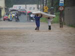 Enchente na Rua Pastor Oswaldo Hesse, em Blumenau