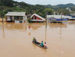 Enchente na Bairro Fortaleza, em Blumenau