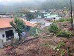 Deslizamento de terra na Rua Cristina, no Bairro da Velha