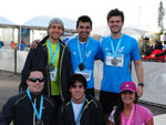 Thiago Vallim, Diego Mancha e Ricardo Minuzzi; Leandro Delevatti, Lucas Echel e Caroline Prates