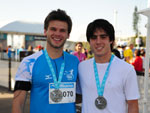 Ricardo Minuzzi e Lucas Echel aps a corrida