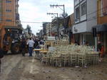 Limpeza na Rua Carlos Gomes, em Rio do Sul