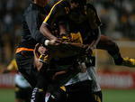 Fabio Santana comemora o primeiro gol do cricima na partida contra o ABC 