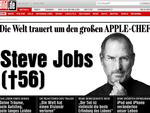 No alemo Bild: &quot;O mundo chora a morte do genial chefe da Apple&quot;
