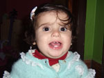 Larissa com 1 ano e dois meses.