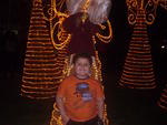 A auxiliar administrativa Luana Oliveira Cesar enviou uma foto de seu filho, Luiz Vitor Oliveira Cesar, 6 anos, que ficou muito feliz com a decorao natalina no centro de Santa Maria