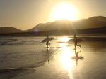 Surfistas no Sunset da Joaquina