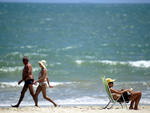 Movimento fraco na praia de Jurer Internacional