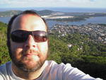 Daniel Santos no alto do morro da Lagoa da Conceio.