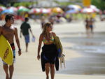 Etapa do Brasil Surf movimenta praia da Joaquina em Florianpolis