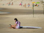 Ana Paula Paludo, 13 anos, veio do Mato Grasso para levar caldo na Ilha