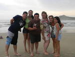 Praia da Vila em Imbituba com os amigos Vinicius, Kely Cris,  Vanessa, Josi e Guilia 