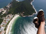 Reprter Voador do Santa, Patrick Rodrigues fotografou de parapente as praias de Bombinhas e Porto Belo.