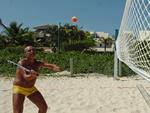 Beach Tennis, nova modalidade de esporte, praticado na Praia de Jurer, em Florianpolis