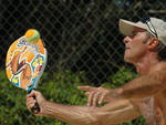 Beach Tennis, nova modalidade de esporte, praticado na Praia de Jurer, em Florianpolis