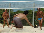 Beach Tennis, nova modalidade de esporte, praticado na Praia de Jurer, em Florianpolis