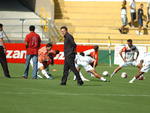 Argel observa aquecimento do tricolor antes da partida