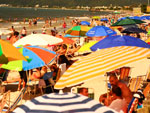 Grande movimento na praia de Canasvieiras