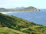 Trilha entre a Praia do Luz e a Praia do Rosa. Na foto visual do costo do Rosa Norte 