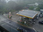 Rua Martin Luther, em Blumenau, durante o temporal