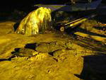 Esttua de pescador de Barra Velha caiu durante  a ressaca 