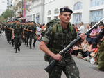 Dentre os destaques do evento estavam a banda e os integrantes do 23 Batalho de Infantaria do Exrcito de Blumenau