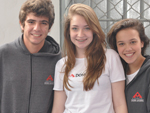 Natan Adriano, Luiza Winck e Lara Gonzalez