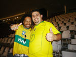 Fabrcio Berto com o msico Serginho Moah