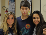 Bruna Lopes, Pedro Belonini e Beatriz Faria