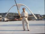 O arquiteto no Sambdromo do Rio em 1983, ano em que as obras foram concludas