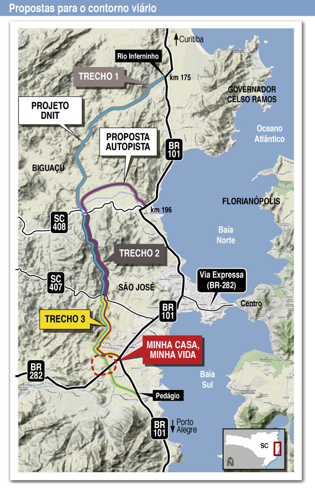 Alça de Contorno da BR-101: trecho de Palhoça está em discussão -  FloripAmanhã