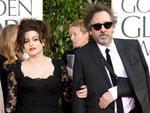 A atriz Helena Bonham-Carter e o diretor Tim Burton no perderam a premiao realizada no The Beverly Hilton Hotel