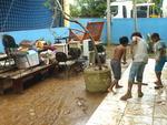 Quarta-feira: Escola Minucipal Aririb, em Itaja, foi novamente atingida pela gua da chuva