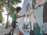 A Rua Itapiranga, nos fundos da Vila Germnica, em Blumenau, recebeu as cores e formas de 25 grafiteiros que participaram do projeto Escritores de Rua.