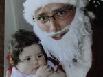 Novembro de 2011 - Primeira foto com o Papai Noel
