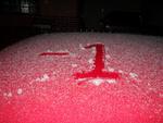 Neve no Jordo, no Bairro Progresso, em Blumenau. Foto e descrio enviadas pelo leitor.