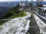 Neve no Morro do Cachorro, em Blumenau. Foto e descrio enviadas pelo leitor.
