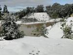 Neve na barragem de Alto Cedros, em Rio dos Cedros