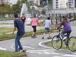 Parque Ramiro Ruediger - Reprter do Santa percorreu 163 km de bicicleta por vrios bairros da cidade 