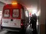Chegada de ambulncias com feridos em acidente no Morro dos Cavalos, Palhoa, ao Hospital Celso Ramos, em Florianpolis